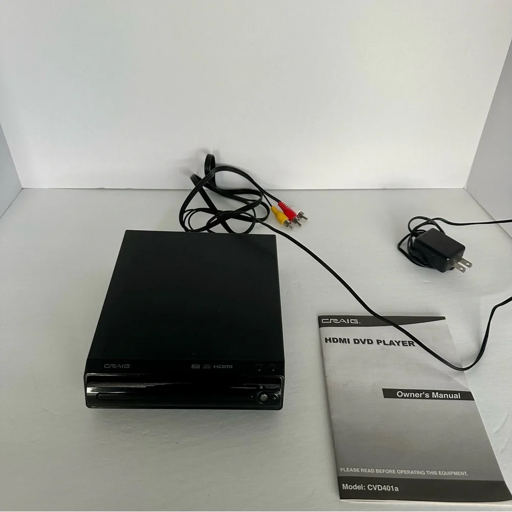 Craig CVD401A HDMI DVD Player 1080p Upconvert Remote Manual Tested Works